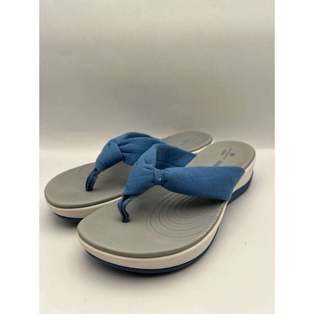 Clarks Arla Glison Blue Flip Flops Women Size 7 - Picture 4 of 9